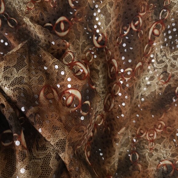 Vintage Brown Eclectic 90s Patterned Whimsigoth Top - Picture 3 of 7